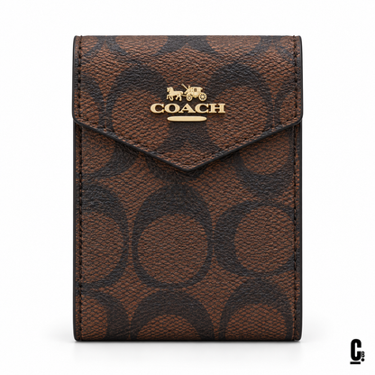 Loop Signature Wallet – Brown – front studio view