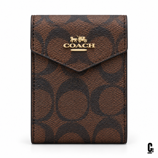 Loop Signature Wallet – Brown – front studio view