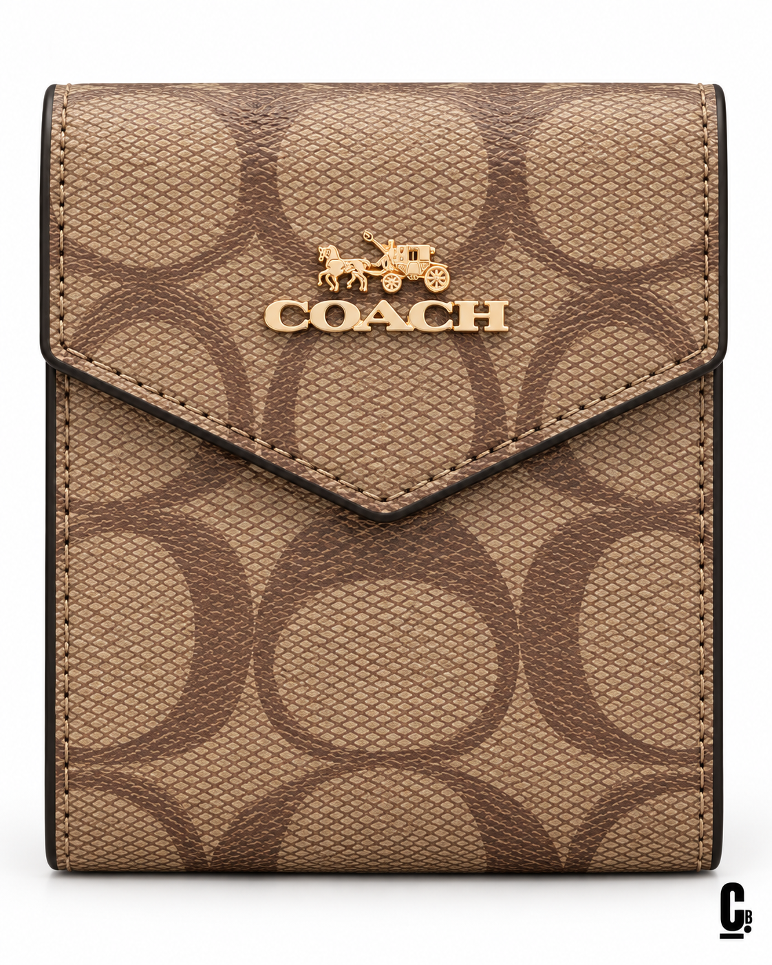 Loop Signature Wallet – Sand – flap and texture detail studio view