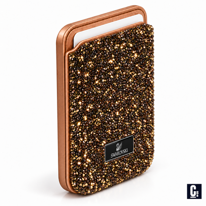 Aurora Crystal MagSafe Wallet — Bronze | CB Studio | color=bronze | view=angle