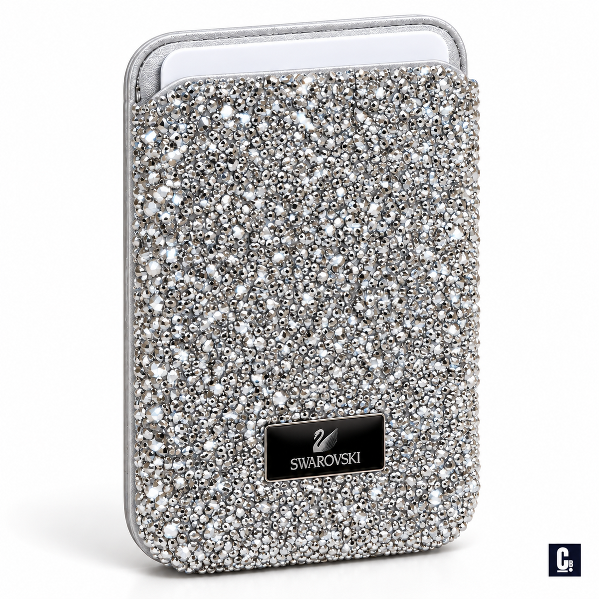 Aurora Crystal MagSafe Wallet — Silver | CB Studio | color=silver | view=detail