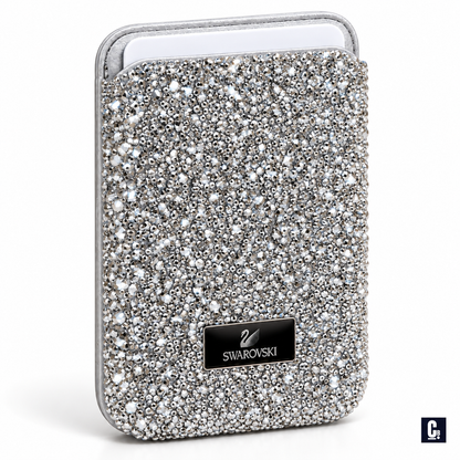 Aurora Crystal MagSafe Wallet — Silver | CB Studio | color=silver | view=detail