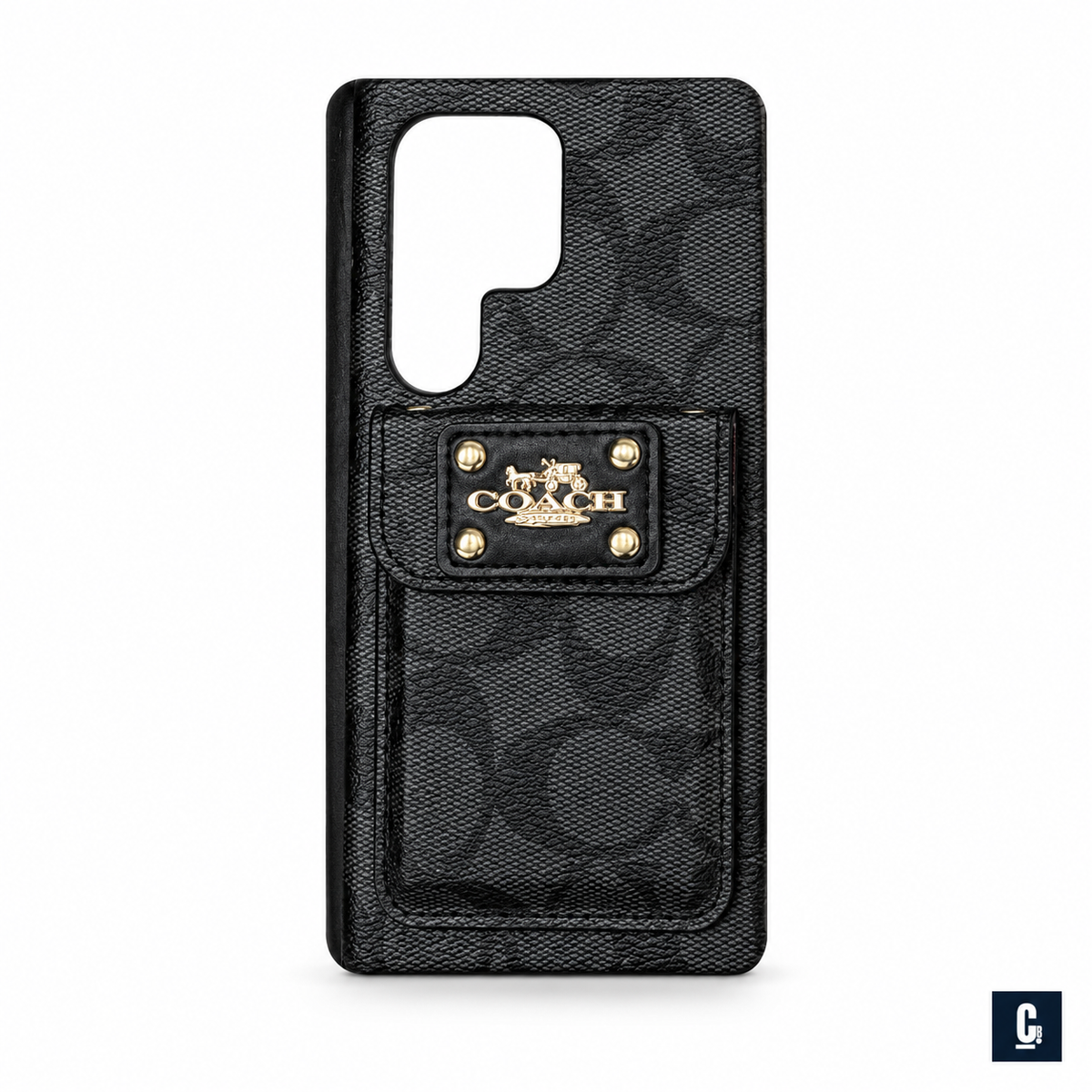Crest Plaque Case — Black | CB Studio | color=black | view=front