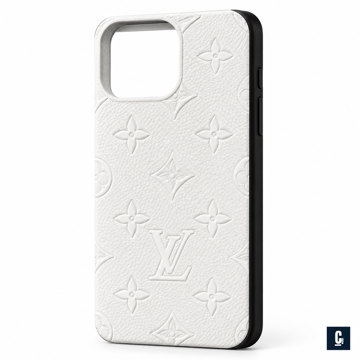 Embossed Monogram Case — White | CB Studio | color=white | view=detail