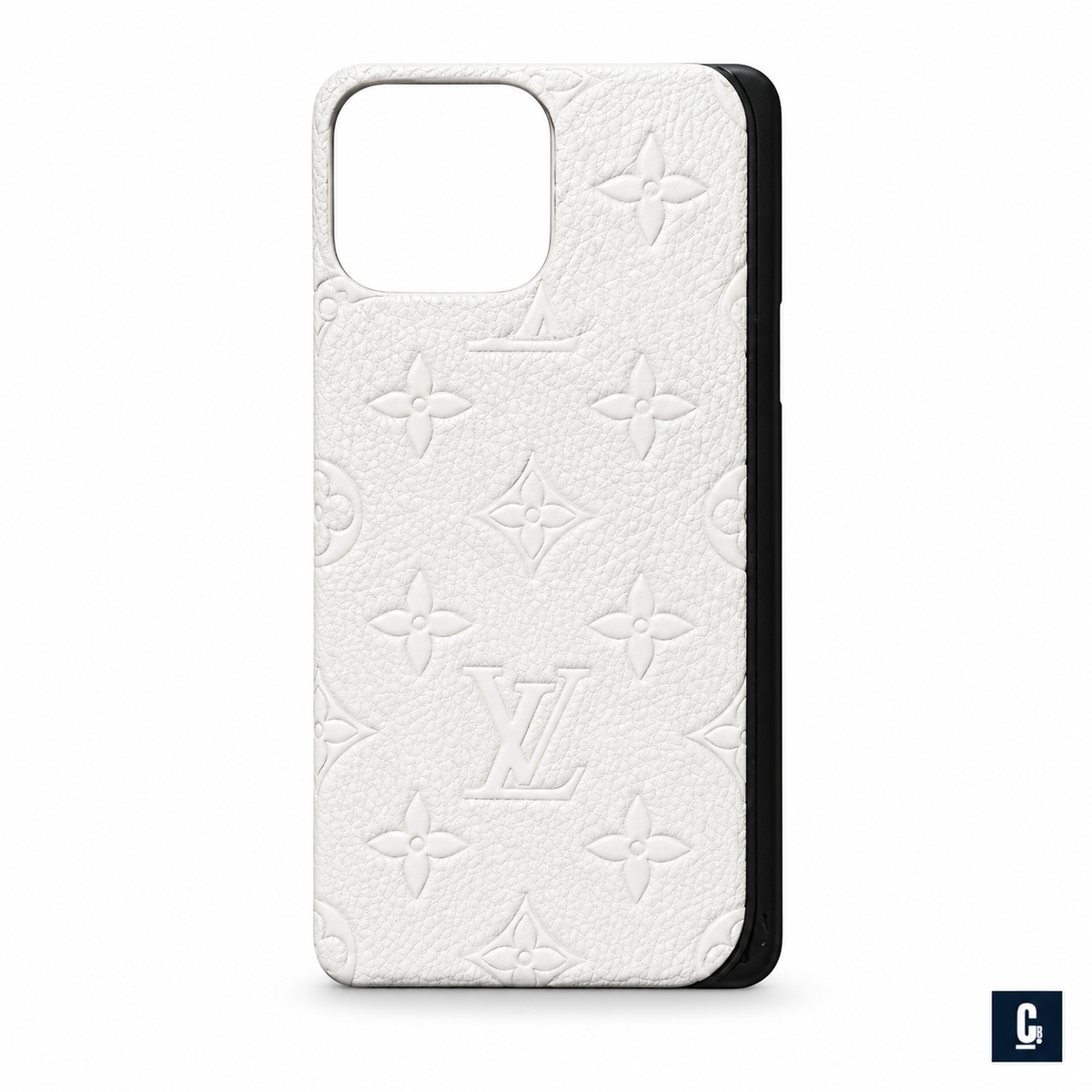 Embossed Monogram Case — White | CB Studio | color=white | view=front