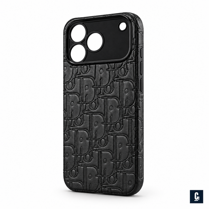 Embossed Oblique Case — Black | CB Studio | color=black | view=angle