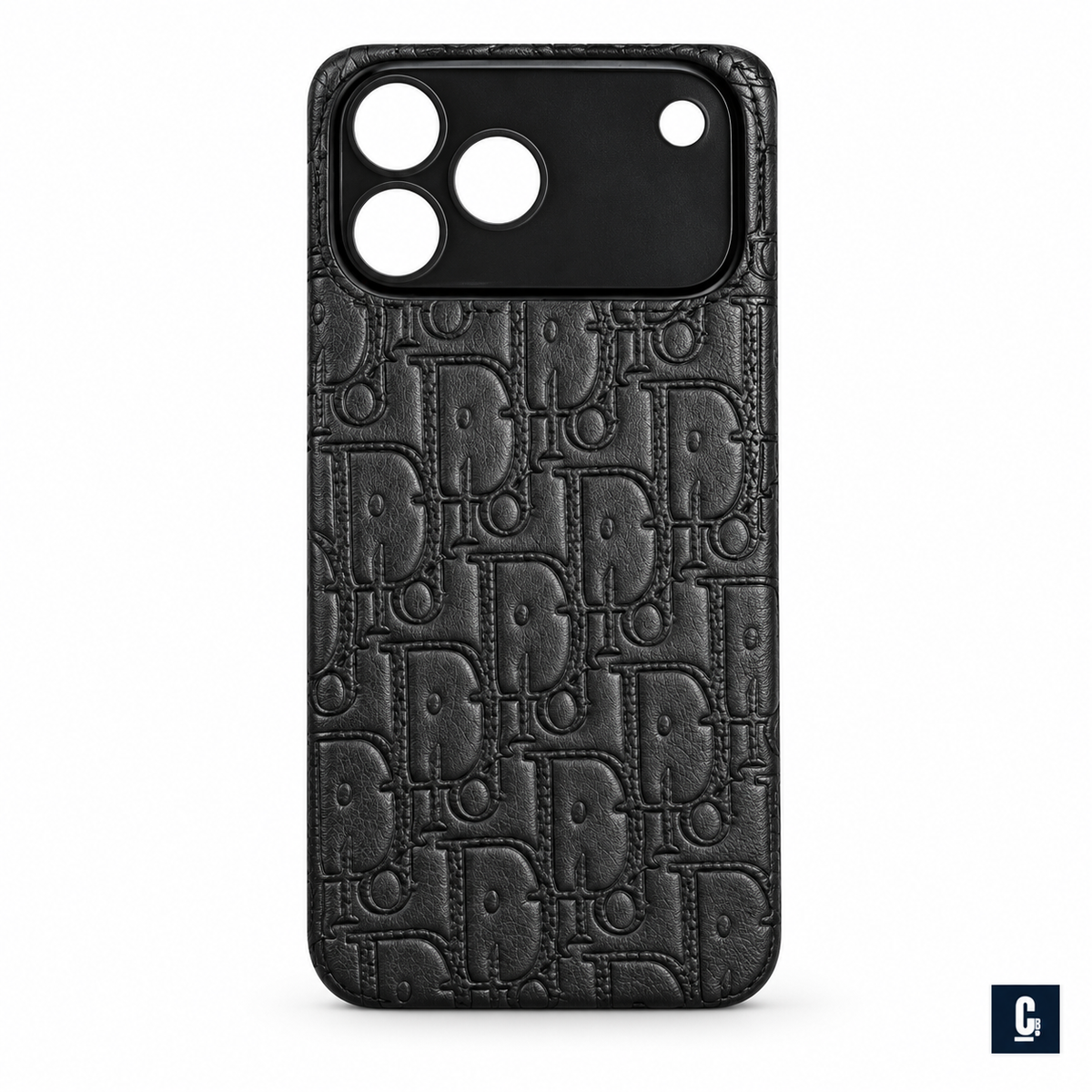 Embossed Oblique Case — Black | CB Studio | color=black | view=front