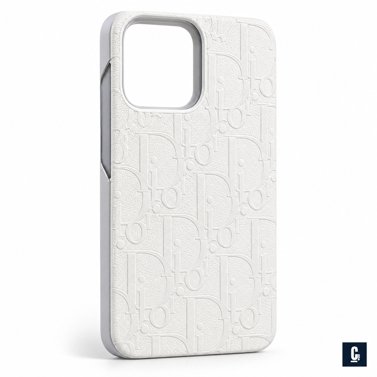Embossed Oblique Case — White | CB Studio | color=white | view=detail