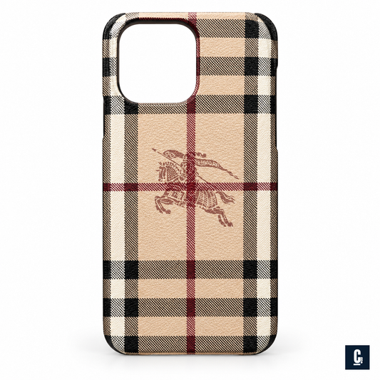 Heritage Plaid Case — Beige | CB Studio | color=beige | view=front