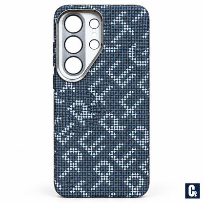 iPefet Texture Print Case — Grey Monogram | CB Studio | color=grey-monogram | view=front