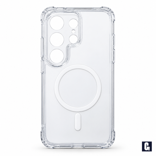 J-Case Clear Magnetic Case — Clear White | CB Studio | color=clear-white | view=front