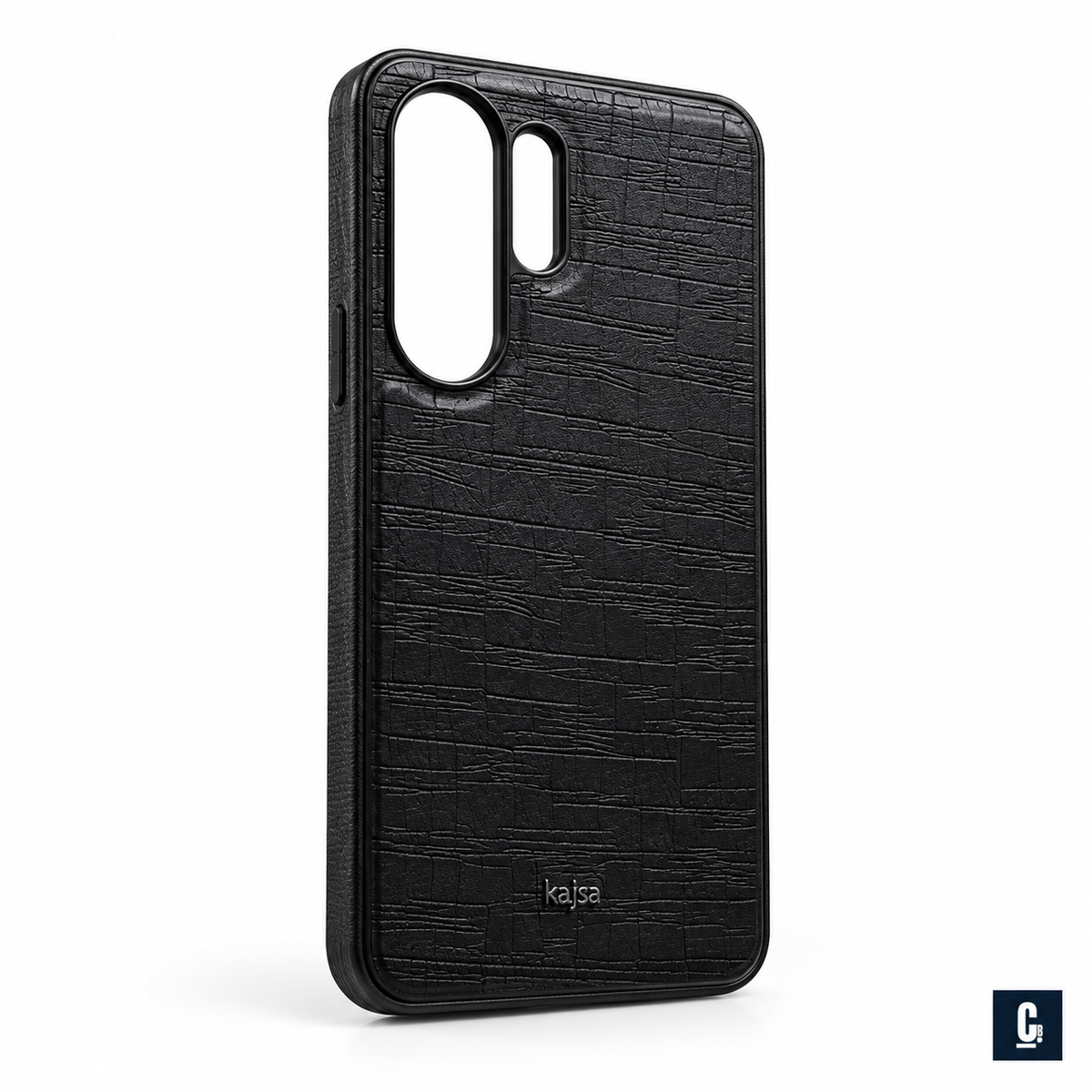Kajsa Croco Texture Case — Black | CB Studio | color=black | view=angle
