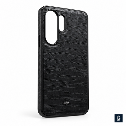 Kajsa Croco Texture Case — Black | CB Studio | color=black | view=angle