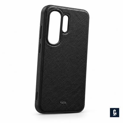 Kajsa Crosshatch Texture Case — Black | CB Studio | color=black | view=angle
