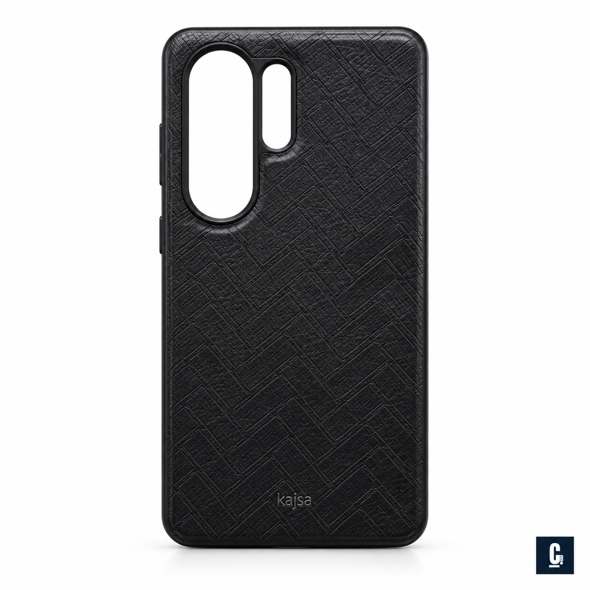 Kajsa Crosshatch Texture Case — Black | CB Studio | color=black | view=front