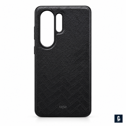 Kajsa Crosshatch Texture Case — Black | CB Studio | color=black | view=front