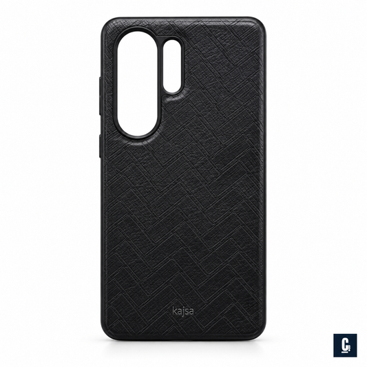 Kajsa Crosshatch Texture Case — Black | CB Studio | color=black | view=front