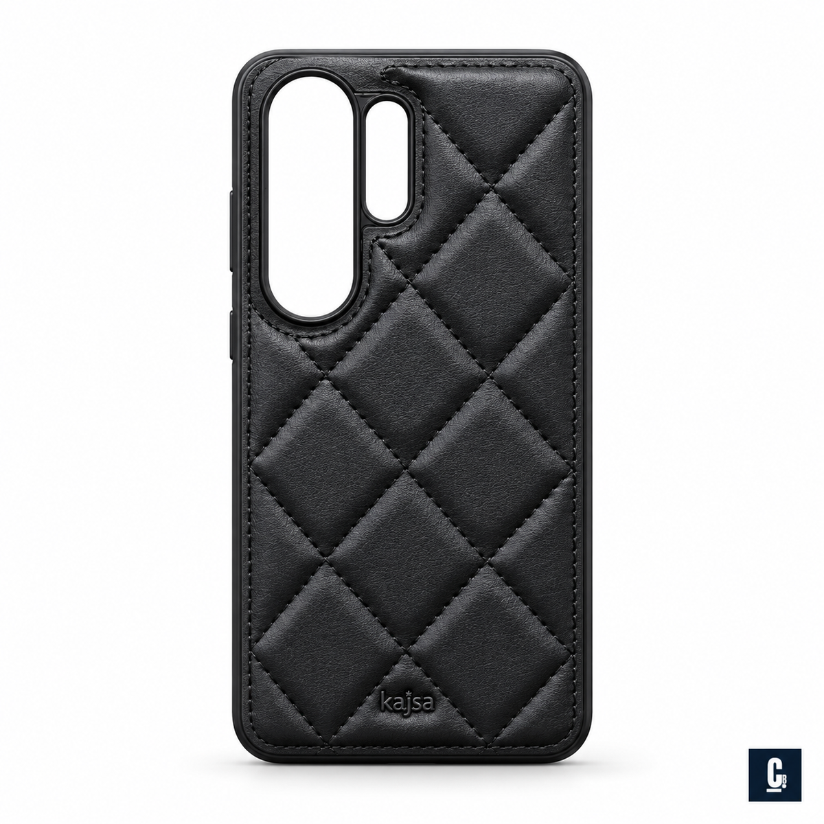 Kajsa Diamond Quilt Case — Black | CB Studio | color=black | view=front