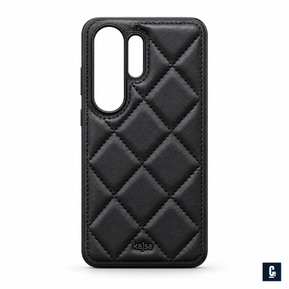 Kajsa Diamond Quilt Case — Black | CB Studio | color=black | view=front