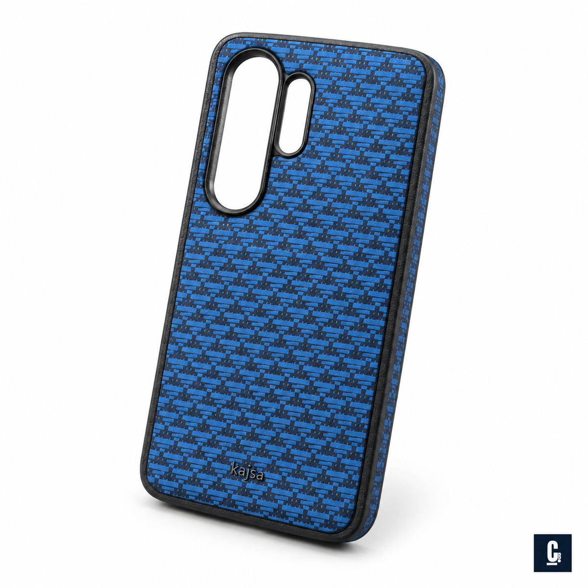 Kajsa Houndstooth Case — Blue | CB Studio | color=blue | view=angle