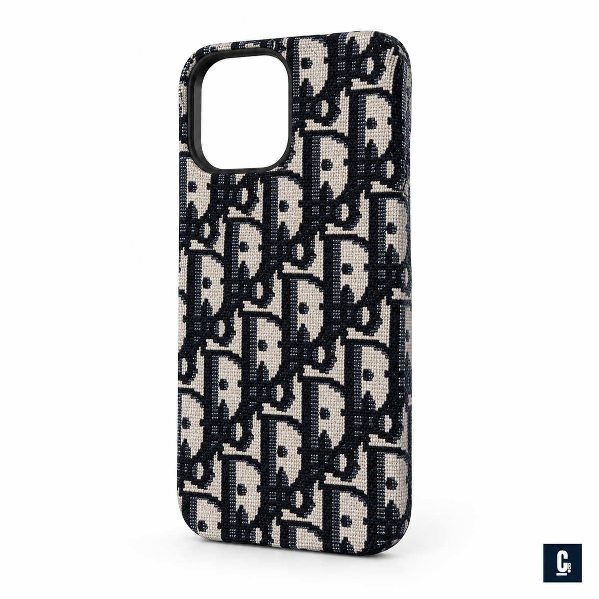 Oblique Canvas Case — Black & Ivory | CB Studio | color=black-ivory | view=angle