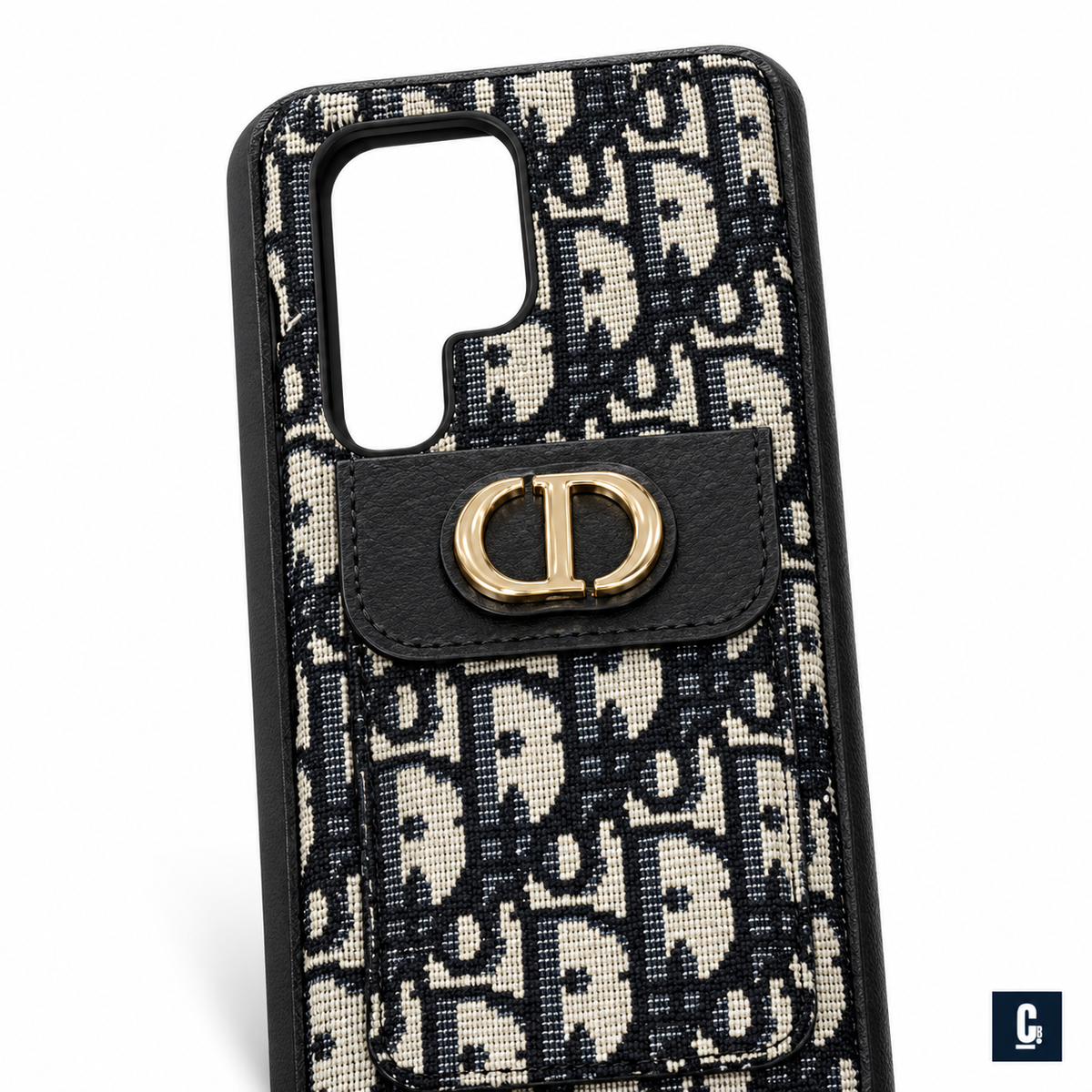 Oblique Crest Case — Black & Ivory | CB Studio | color=black-ivory | view=detail