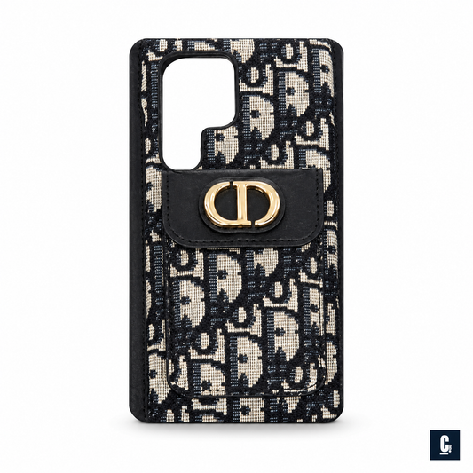 Oblique Crest Case — Black & Ivory | CB Studio | color=black-ivory | view=front