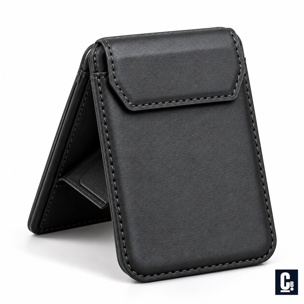 Pivot Stand MagSafe Wallet — Charcoal | CB Studio | color=charcoal | view=detail