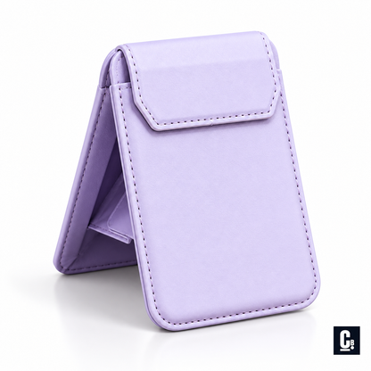 Pivot Stand MagSafe Wallet — Lilac | CB Studio | color=lilac | view=angle