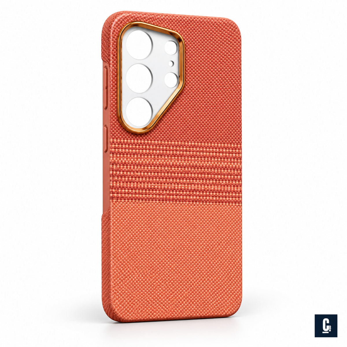 Woven Spectrum Case — Coral | CB Studio | color=coral | view=angle