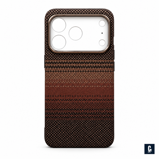 Woven Spectrum Case — Mocha Ombre | CB Studio | color=mocha-ombre | view=front