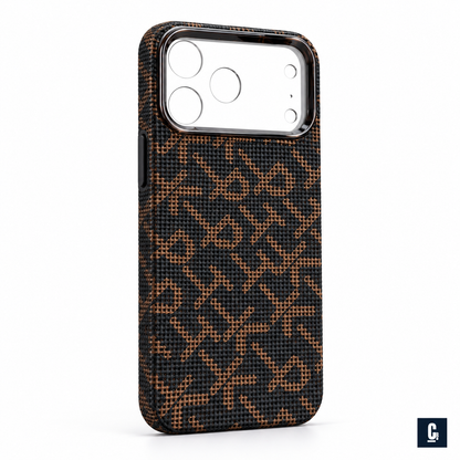 Woven Spectrum Case — Monogram Brown | CB Studio | color=monogram-brown | view=angle