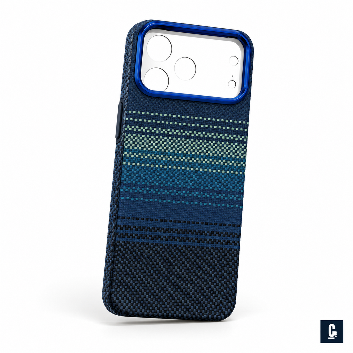 Woven Spectrum Case — Ocean Ombre | CB Studio | color=ocean-ombre | view=angle