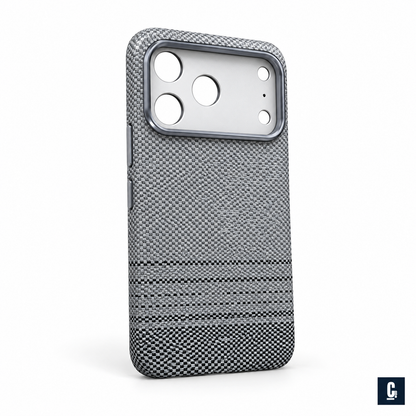 Woven Spectrum Case — Silver Grey | CB Studio | color=silver-grey | view=angle