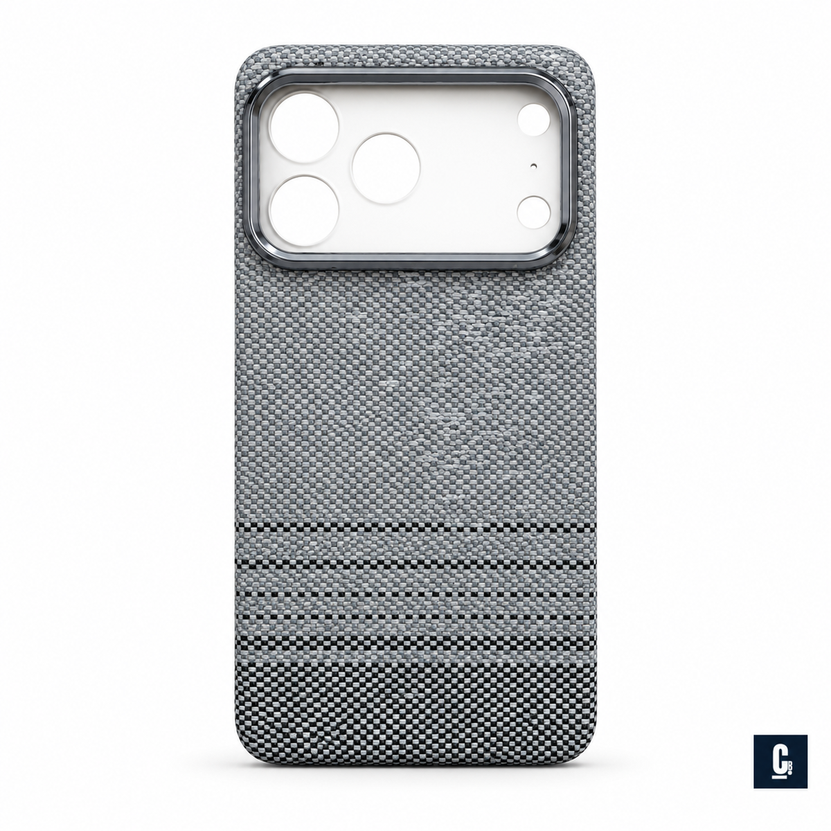Woven Spectrum Case — Silver Grey | CB Studio | color=silver-grey | view=front