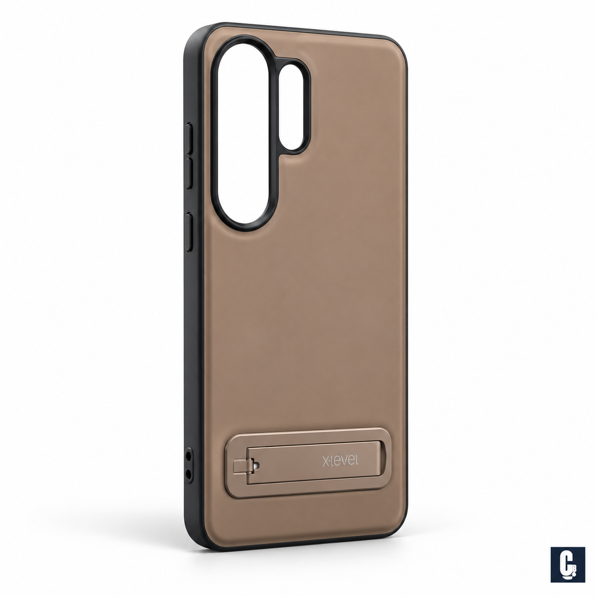 XLevel Pure Ease Stand Case — Brown | CB Studio | color=brown | view=angle