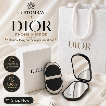 DI*R Beauty Phone Ring Holder – Dual Mirror (With Bag)