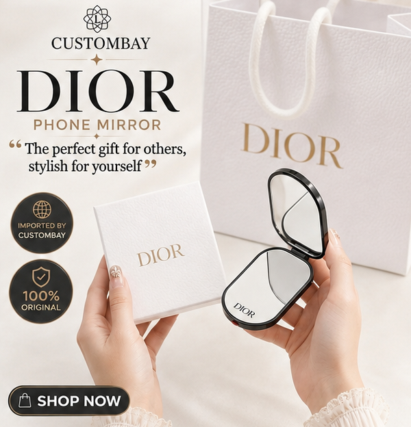 DI*R Beauty Phone Ring Holder – Dual Mirror (With Bag)