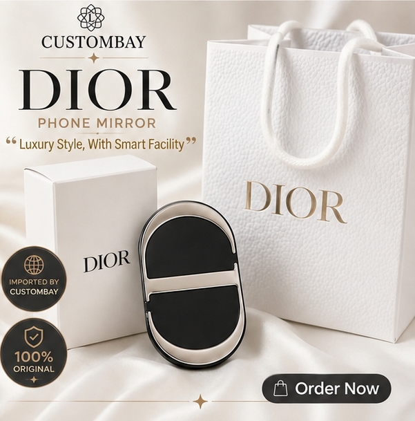 DI*R Beauty Phone Ring Holder – Dual Mirror (With Bag)