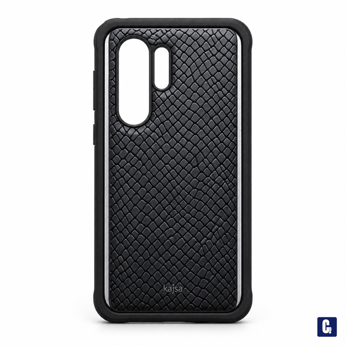 Kajsa Python Texture Case — Black | CB Studio | color=black | view=front