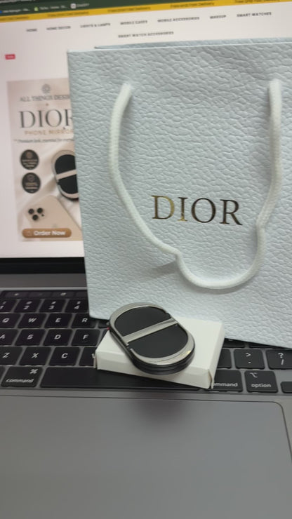 DI*R Beauty Phone Ring Holder – Dual Mirror (With Bag)