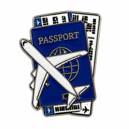 Travel Tickets Airplane Metal Sticker